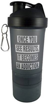 ALLIEDSALESINDIA 600 ml Plastic Shaker(Pack of 1, Black)