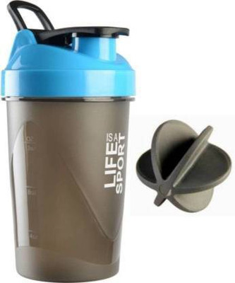 ALLIEDSALESINDIA 600 ml Plastic Shaker(Pack of 1, Blue, Black)