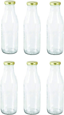 Virya 500 ml Glass Bottle(Pack of 6, Clear)