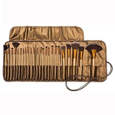 JOTKAPARKASH Makeup Brush Set, 24 Pieces with Golden PU Leather Case(Pack of 24)