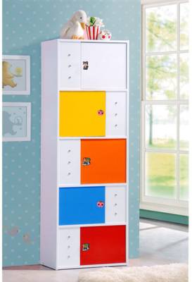 WOODNESS Pluto Engineered Wood Almirah  (Finish Color - Multicolor, Knock Down)