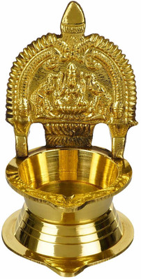 Dalvkot Kamakshi Devi Oil Deepam /Diya for Pooja Brass Table Diya(Height: 5 inch)