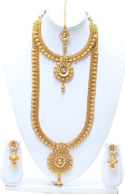 Swarajshop Copper Gold-plated Gold Jewellery Set(Pack of 1)