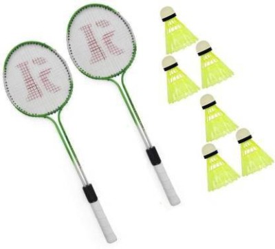 labh traders lb badminton racket with 6 shutlecoke Badminton Kit