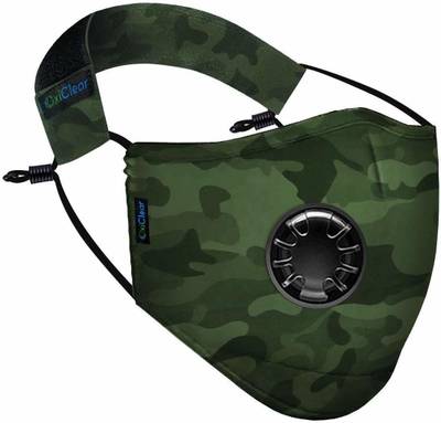 OxiClear N99 Anti Pollution Face Mask with 4 Activated Carbon Filters & Detachable Headband, D.R.D.O Certified, Washable and Reusable