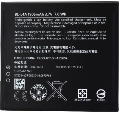Welzone Mobile Battery For  Nokia BL-L4A Battery for Nokia Lumia 535/830 / 1905 / RM-1090 / RM-1089 / Dual 830 RM-984