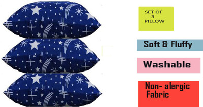 Navi collection Microfibre Abstract Sleeping Pillow Pack of 3(Multicolor)
