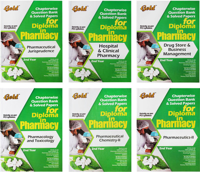 DIPLOMA IN PHARMACY(D.PHARMA) SECOND YEAR CHAPTERWISE QUESTION BANK AND SOLVED PAPERS.(COMPLETE SET OF 6 BOOKS)BY GOLD BOOKS (INDIA).STRICTLY AS PER PCI SYLLABUS.ENGLISH EDITION By Team Of Experienced Lecturers(Paperback, Gold Books India) DIPLOMA IN PHARMACY(D.PHARMA) SECOND YEAR CHAPTERWISE QUESTION BANK AND SOLVED PAPERS.(COMPLETE SET OF 6 BOOKS)BY GOLD BOOKS (INDIA).STRICTLY AS PER PCI SYLLABUS.ENGLISH EDITION By Team Of Experienced Lecturers(Paperback, Gold Books India)