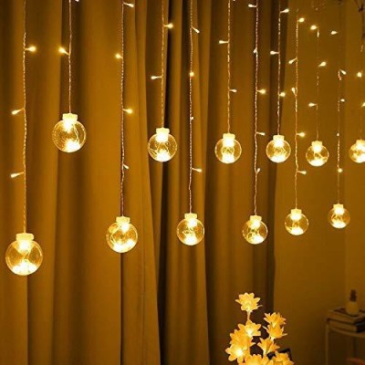 Agarwal Trading Corporation 138 LEDs 1.98 m Yellow, Gold Steady Ball Rice Lights(Pack of 1)