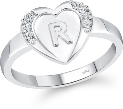 VIGHNAHARTA Alloy Cubic Zirconia Rhodium Plated Ring