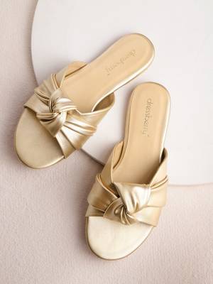 Dressberry Women Gold Flats Price History