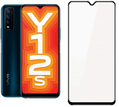 HQ Protection Edge To Edge Tempered Glass for Vivo Y12s | 11D Anti Scratch 9H Hardness Cover Friendly Anti Shatter Proof Full Edge Full Glue(Pack of 1)