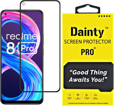 Dainty TECH Edge To Edge Tempered Glass for Realme 8, Realme 8 Pro(Pack of 1)