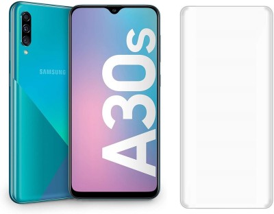MobiTracs Screen Guard for SAMSUNG GALAXY A30S | Full Glue Original Tempered Glass 9H Hardness Full Screen Coverage(Pack of 1)