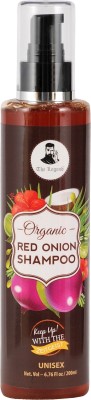 The Legend Organic Red Onion Shampoo 200 ml with 16 Natural Essential Ingredients, Shampoo for Hair Growth & Shine, Dandruff Control, Fights Hair Fall, Anti Greying, Nourishment and Fights all Hair issues - Paraben Free - SLS Free- Unisex -Made from Special Curry Leaves, Shikakai, Bhringraj, Sandalw