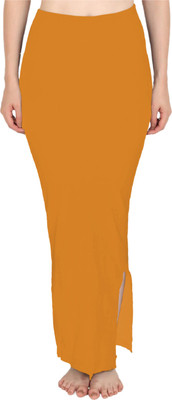 SCUBE DESIGNS Saree Petticoat Mustard Yellow Petticoat (M) Lycra Blend Petticoat(M)