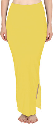SCUBE DESIGNS Saree Shapewear Lemon Yellow Petticoat (XL) Nylon Blend Petticoat(XL)