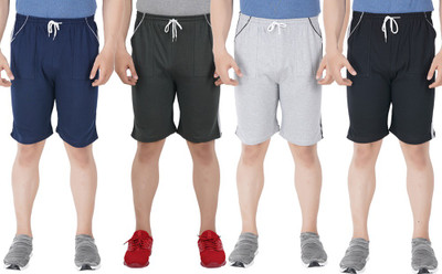 JUST TRY FASHION Self Design Men Multicolor Bermuda Shorts
