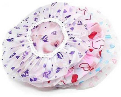 Upheavel's Best Quality Reusable Printed Waterproof Shower Cap (Pack Of 4)