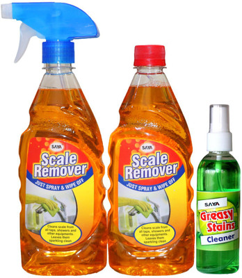saya Combo of Scale Remover 500ml (Pack of 2) +� Greasy Stains Cleaner 100ml Stain Remover