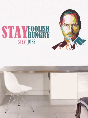 Asmi Collections 106 cm Steve Jobs Motivational Quotes Wall Stickers AT055-1 Self Adhesive Sticker(Pack of 1)