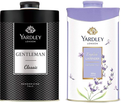 YARDLEY Classic + English Lavender Talc For Men&Women 250 Ml *2 Pcs(2 x 250 g)