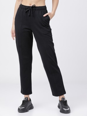 Tokyo Talkies Solid Women Black Track Pants