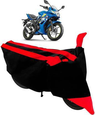 WONAK Waterproof Two Wheeler Cover for Suzuki(Gixxer SF, Red, Black)