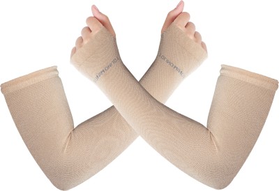 Young Wings Cotton Arm Sleeve For Women(Free, Beige)