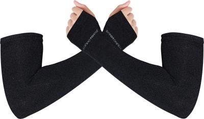 Young Wings Cotton Arm Sleeve For Women(Free, Black)