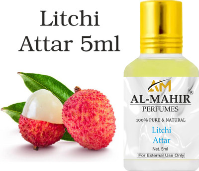 Al-Mahir Litchi Attar 5ml For Unisex - Pure Natural (Non-Alcoholic) Floral Attar Floral Attar(Fruity)