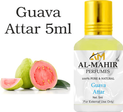 Al-Mahir Guava Attar 5ml For Unisex - Pure Natural (Non-Alcoholic) Floral Attar Floral Attar(Fruity)