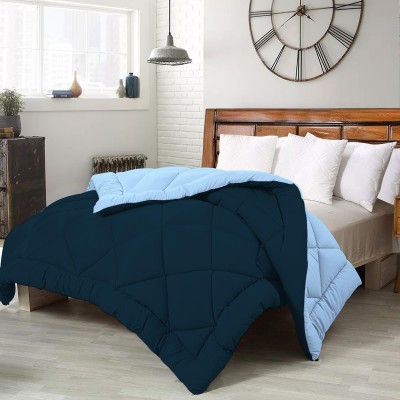 Beta Divine Solid Double Comforter for  Mild Winter(Microfiber, Teal Sky Blue)