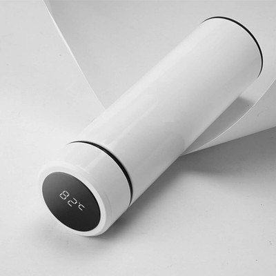 ActrovaX ® XLI-45 Flask Water Bottle LED Temperature Display 500 ml Flask(Pack of 1, White, Steel)
