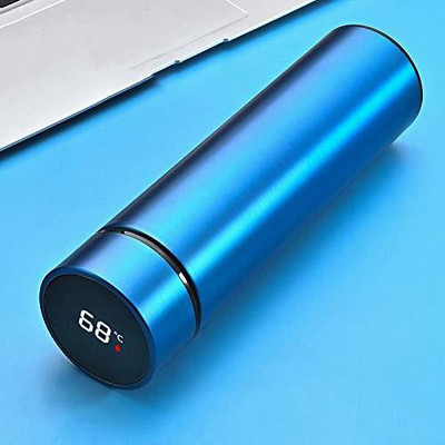 Priza Enterprise Smart LED Temperature Display Indicator Stainless Steel Flask Water Bottle 500 ml Flask(Pack of 1, Multicolor, Steel)