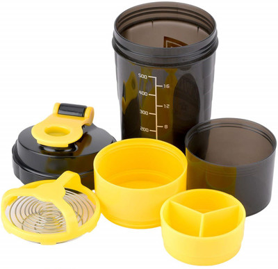 ActrovaX 600 ml PET Shaker(Pack of 1, Green, Black)
