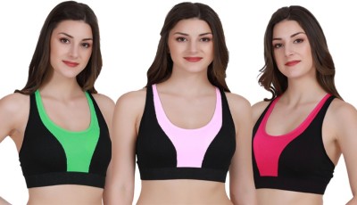 AMOUR SECRET Women Sports Non Padded Bra(Multicolor)