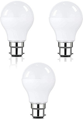 Nightstar 9 W Basic Round B22 LED Bulb(White, Pack of 3)