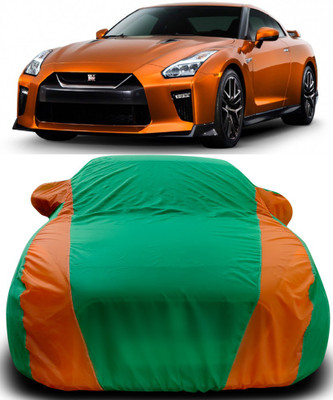 Gavya Car Cover For Nissan GT-R (With Mirror Pockets)(Green, Orange)