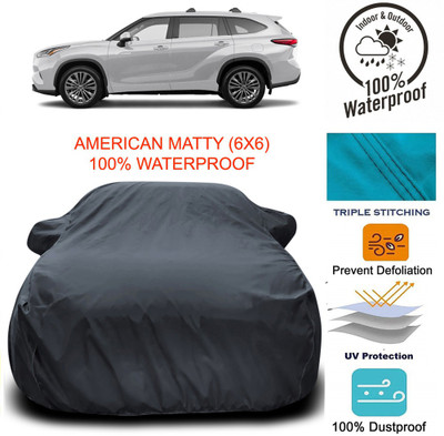 Gavya Car Cover For Toyota Highlander (With Mirror Pockets)(Grey)