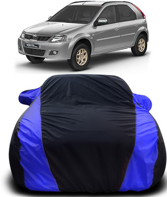 APNEK Car Cover For Mahindra Verito Vibe (With Mirror Pockets)(Black, Blue)