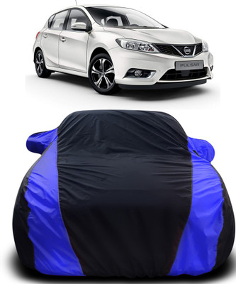 Gavya Car Cover For Nissan Pulsar (With Mirror Pockets)(Black, Blue)
