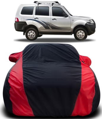 Gavya Car Cover For Tata Movus (With Mirror Pockets)(Black, Red)