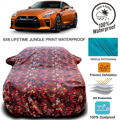 Gavya Car Cover For Nissan GT-R (With Mirror Pockets)(Red, Green)