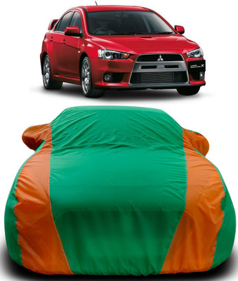 APNEK Car Cover For Mitsubishi Lancer (With Mirror Pockets)(Green, Orange)