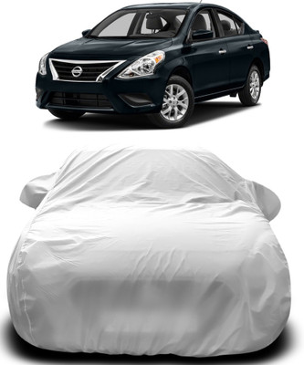MoTRoX Car Cover For Nissan Versa (With Mirror Pockets)(Silver)