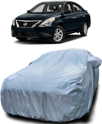 MoTRoX Car Cover For Nissan Versa (With Mirror Pockets)(Silver)