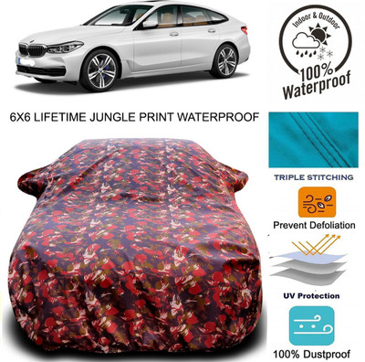 Gavya Car Cover For BMW 6 Series (With Mirror Pockets)(Red, Green)