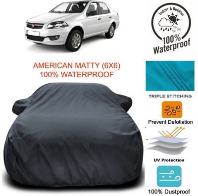 Gavya Car Cover For Fiat Siena (With Mirror Pockets)(Grey)