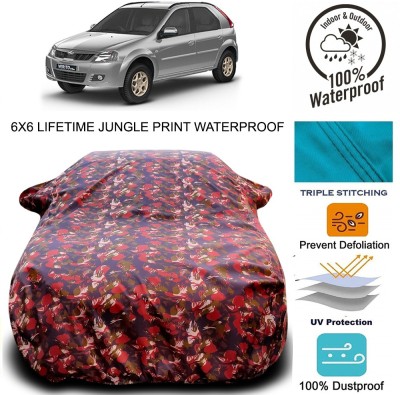 Gavya Car Cover For Mahindra Verito Vibe (With Mirror Pockets)(Red, Green)